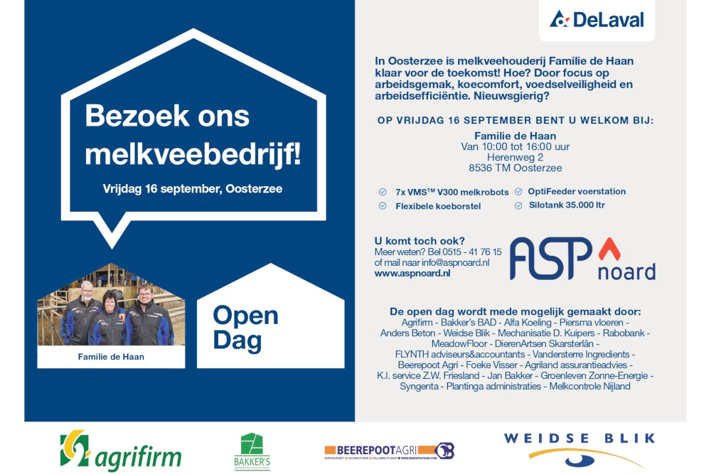 16 september 2022: Open Dag De Haan in Oosterzee